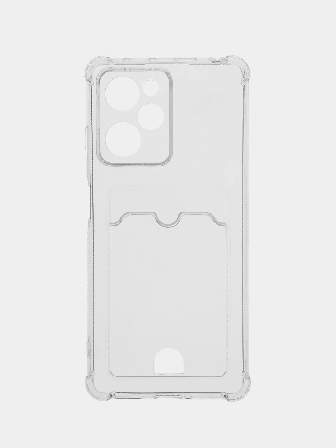 Прозрачный чехол для Xiaomi Poco X5 Pro 5G (Сяоми Поко Икс 5 Про), с карманом для карт, прозрачный