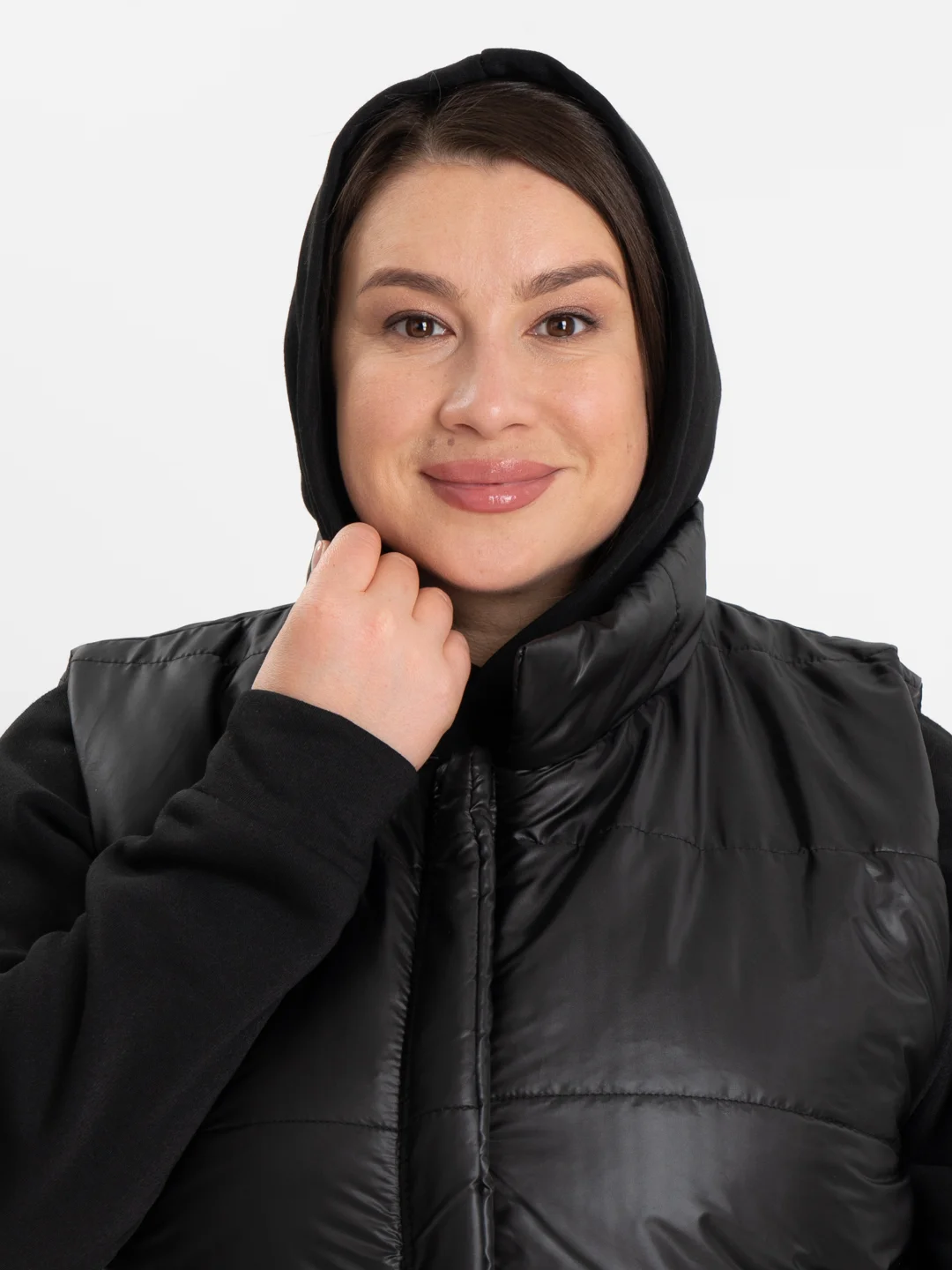 Черный костюм с начесом, тройка