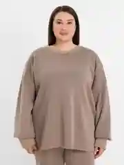 Бежевый спортивный костюм с начесом, теплый
