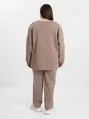 Бежевый спортивный костюм с начесом, теплый