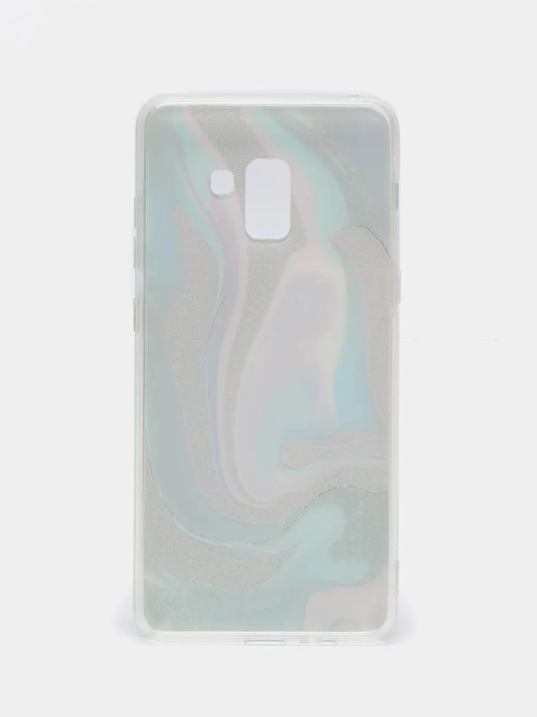 Индиго чехол Samsung Galaxy A8+ / A8 Plus, Галакси А8+ / А8 Плюс силиконовый с мраморным рисунком