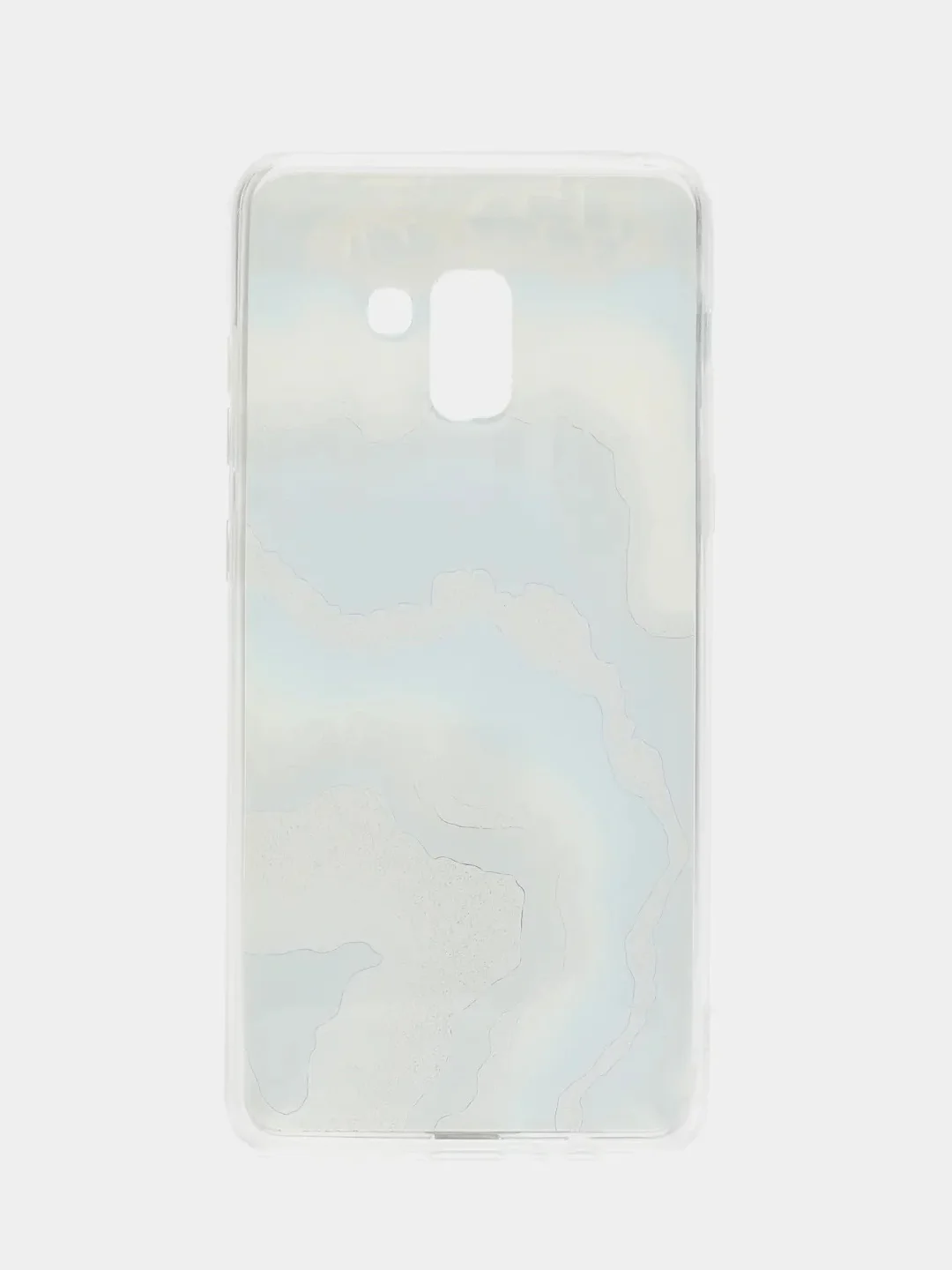 Золотой чехол Samsung Galaxy A8+ / A8 Plus, Галакси А8+ / А8 Плюс силиконовый с мраморным рисунком