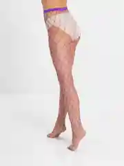 Фиолетовый колготки крупная сетка