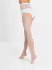 Бежевый колготки женские, с узорами