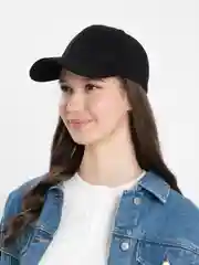 Черный кепка унисекс, однотонная, летняя, бейсболка