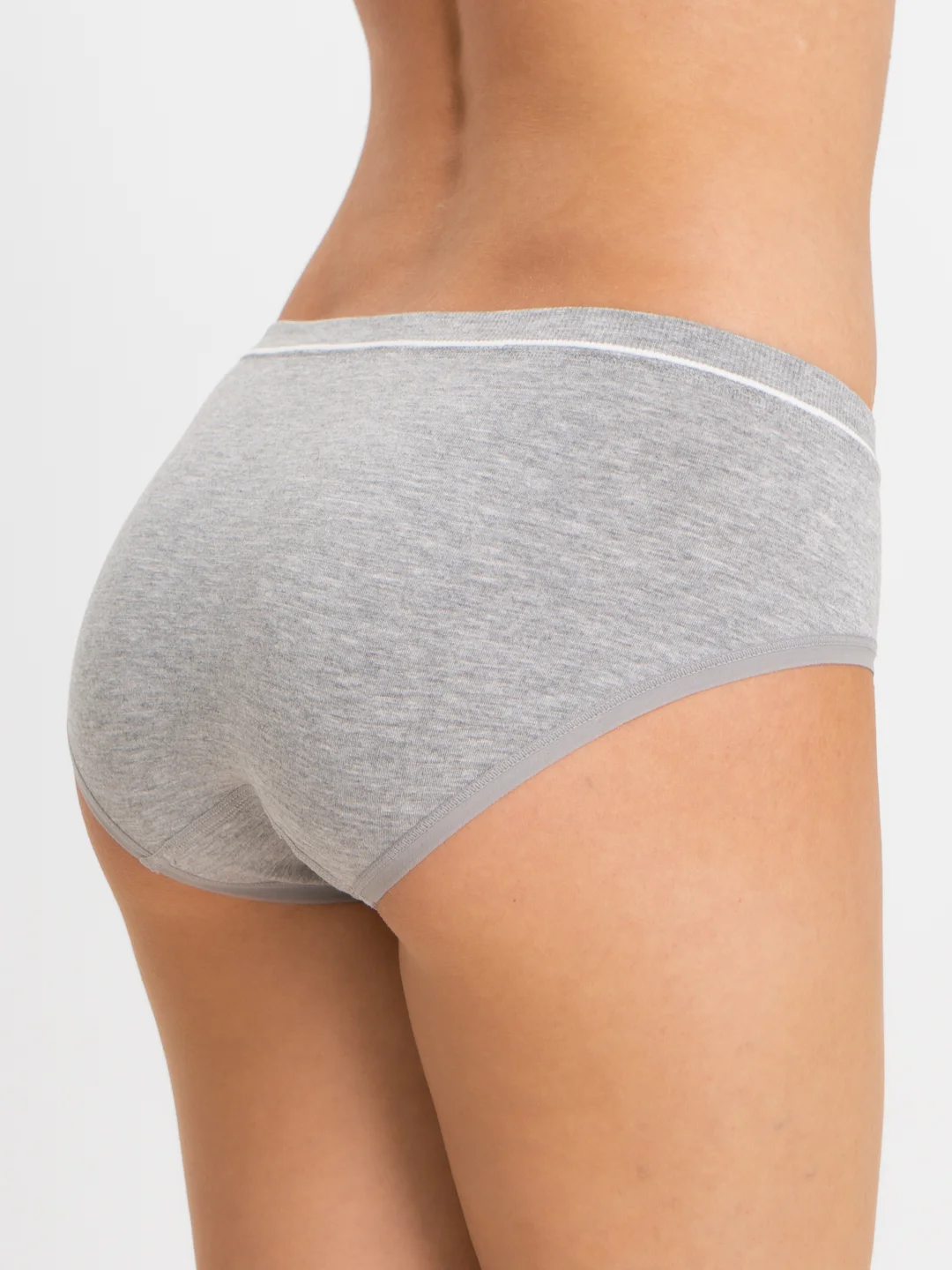 Серый трусы с сердечком, бесшовные, one size 42-48