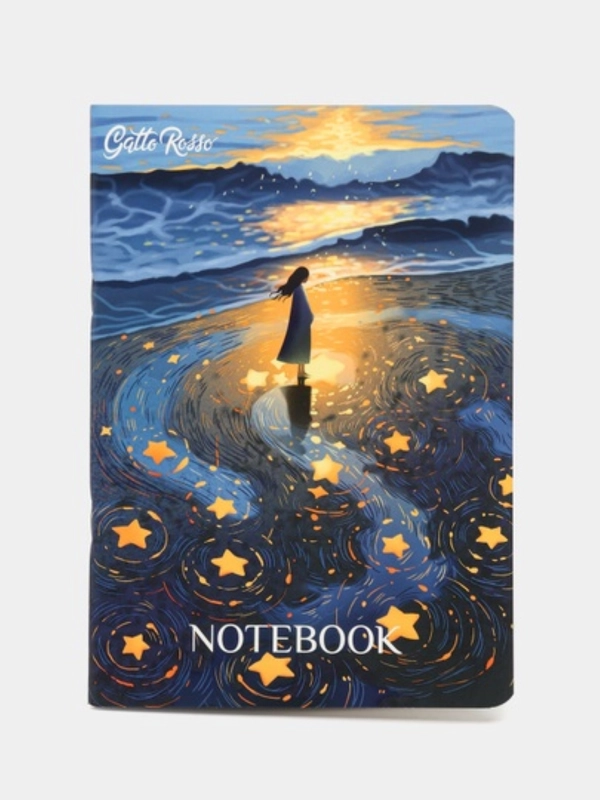 Блокнот в линию А5 40 листов Звёздный Notebook Gatto Rosso. Проф-Пресс