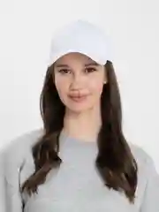 Белый кепка унисекс, однотонная, летняя, бейсболка
