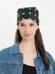 Тёмно-зелёный бандана с классическим принтом