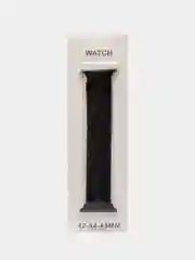 Черный ремешок для Apple Watch металлический, миланская петля