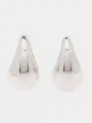 Серебряный серьги капельки дутые большие, серьги женские