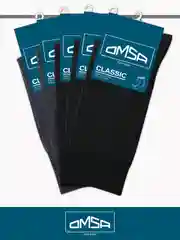 Разноцветный носки мужские OMSA CLASSIC 204 высокие длинные из хлопка набор 5 пар