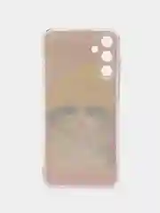 Желтый силиконовый чехол на Samsung Galaxy A15 / Самсунг А15 прозрачный, с принтом, защита камеры