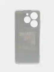 Тёмно-коричневый силиконовый чехол на Tecno Spark Go 2024/20C / Текно Спарк Го 2024/20C с рисунком