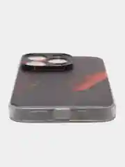 Желтый чехол на Apple iPhone 15 Pro / Айфон 15 Про прозрачный, с рисунком, защита камеры
