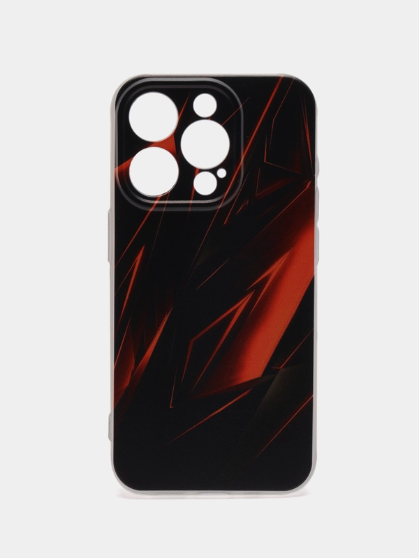 Чехол на Apple iPhone 15 Pro / Айфон 15 Про прозрачный, с рисунком, защита камеры