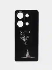 Серый меланж чехол на Xiaomi Redmi Note 13 Pro 4G/Poco M6 Pro 4G, прозрачный, с рисунком, защита камеры