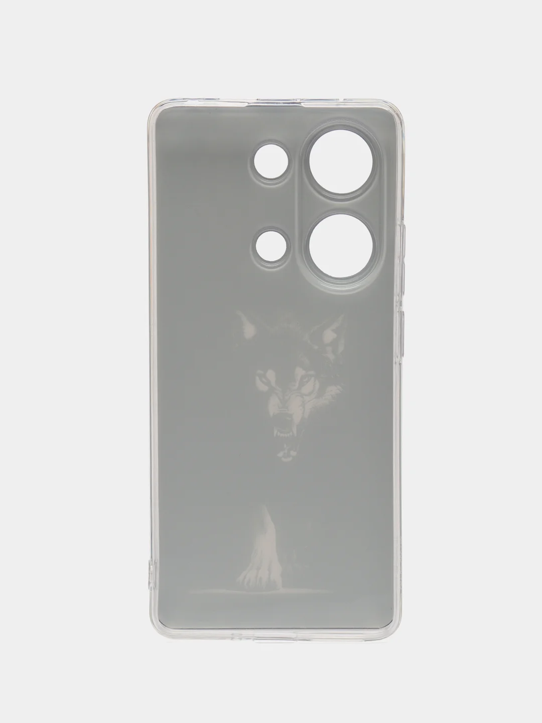 Серый меланж чехол на Xiaomi Redmi Note 13 Pro 4G/Poco M6 Pro 4G, прозрачный, с рисунком, защита камеры