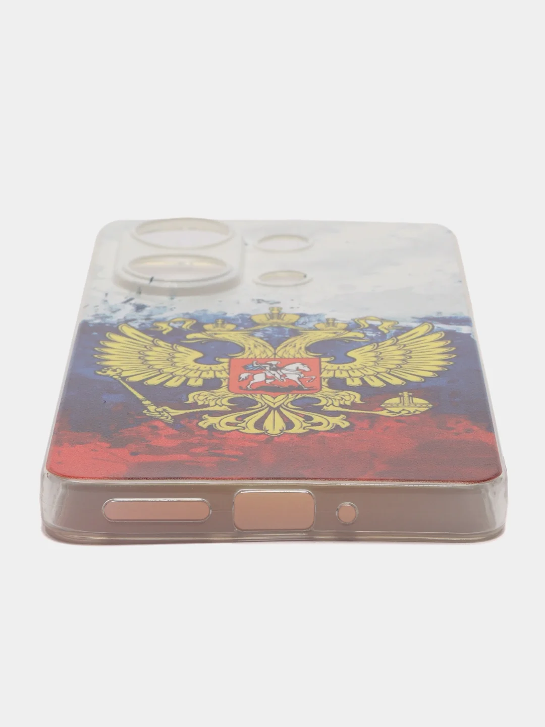 Синий чехол на Xiaomi Redmi Note 13 Pro 4G/Poco M6 Pro 4G, прозрачный, с рисунком, защита камеры