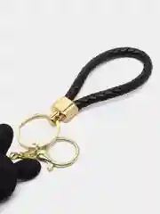 Черный брелок "Кролик с сердцем", 5 цветов
