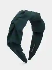 Тёмно-зелёный ободок для волос женский, тканевый, 10 цветов