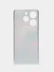 Кораллово-розовый силиконовый чехол на Tecno Spark 10 Pro / Текно Спарк 10 Про прозрачный, с рисунком