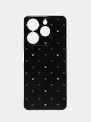 Черный силиконовый чехол на Tecno Spark 10 Pro / Текно Спарк 10 Про прозрачный, с рисунком