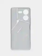 Оливковый силиконовый чехол на Tecno Pova 5 / Текно Пова 5 прозрачный, с рисунком, защита камеры