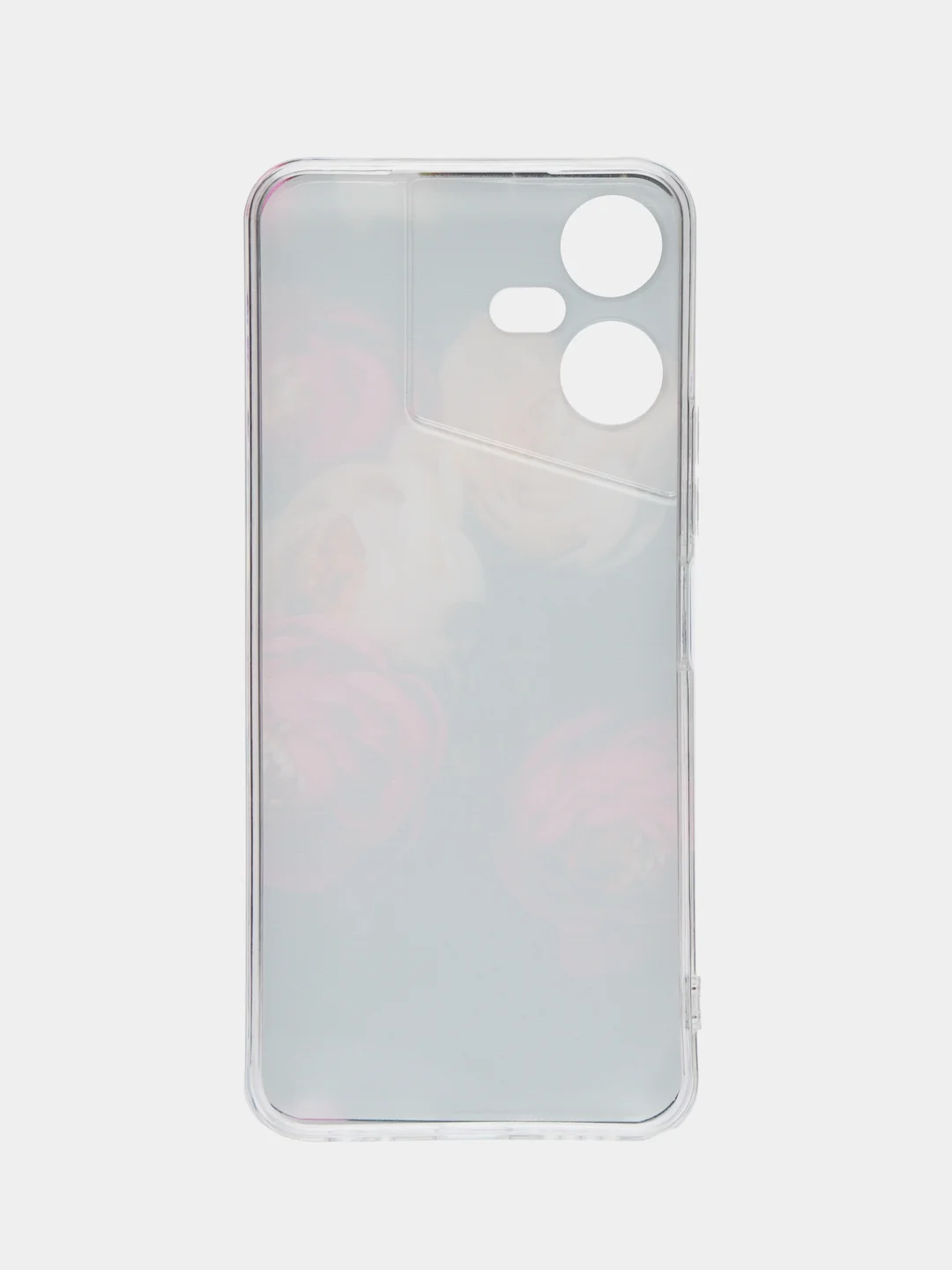 Кораллово-розовый силиконовый чехол на Tecno Pova Neo 3 / Текно Пова Нео 3 прозрачный, с рисунком