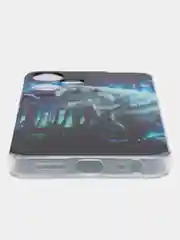 Синий силиконовый чехол на Tecno Pova Neo 3 / Текно Пова Нео 3 прозрачный, с рисунком