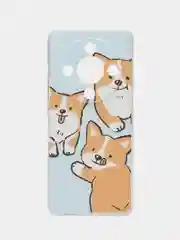 Светло-оранжевый силиконовый чехол на Honor X9B / Хонор X9B прозрачный, с рисунком, защита камеры
