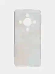 Светло-оранжевый силиконовый чехол на Honor X9B / Хонор X9B прозрачный, с рисунком, защита камеры
