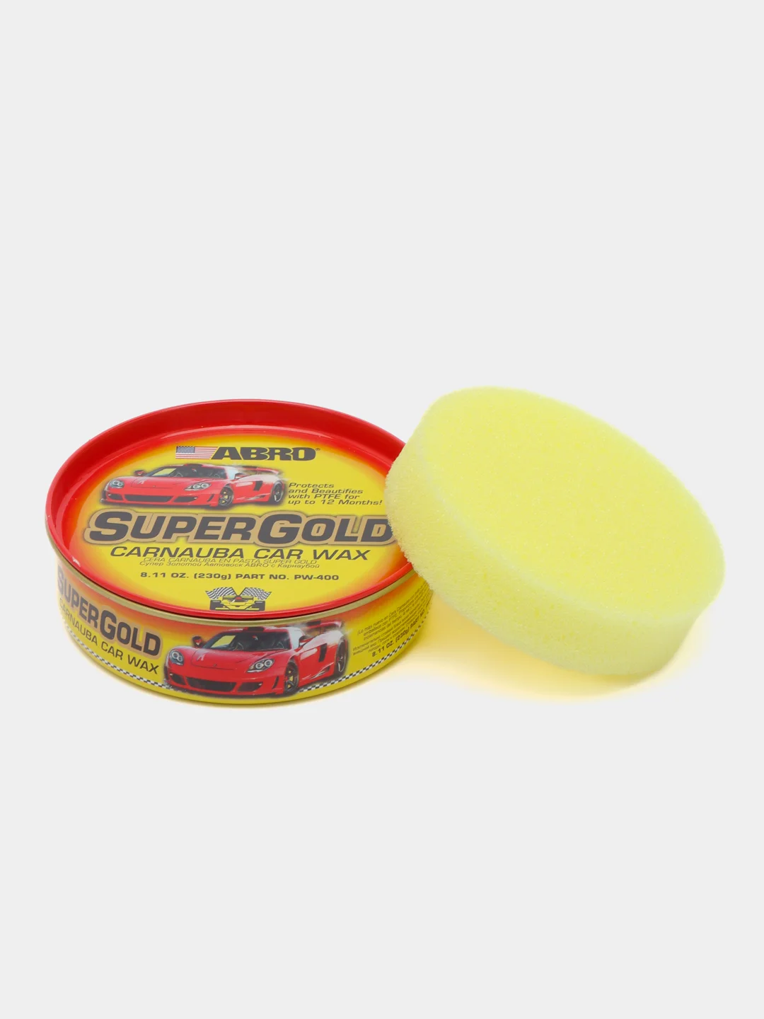 Твердый воск для автомобиля, воск для защиты кузова авто SuperGold, 250гр