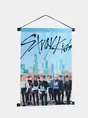 Белый тканевый плакат, гобелен Stray Kids, плакат Кпоп, Kpop, стрей кидс