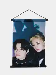 Бежевый тканевый плакат, гобелен Stray Kids, плакат Кпоп, Kpop, стрей кидс