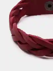 Кожаный плетеный браслет