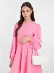 Белый сумка-багет женская