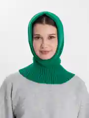 Зеленый шапка женская / капор