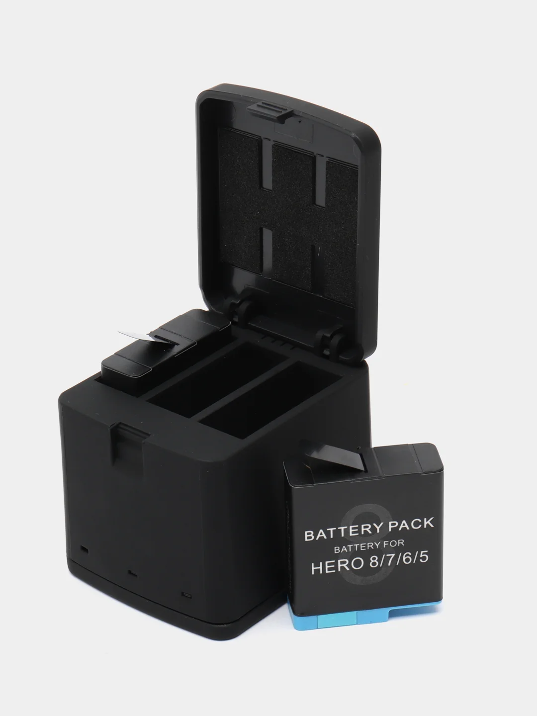 Зарядное устройство куб и 2 аккумуляторные батареи для GoPro HERO 5/6/7/8