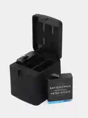 Зарядное устройство куб и 2 аккумуляторные батареи для GoPro HERO 5/6/7/8
