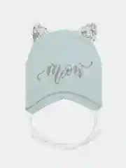 Бежевый шапка кошечка
