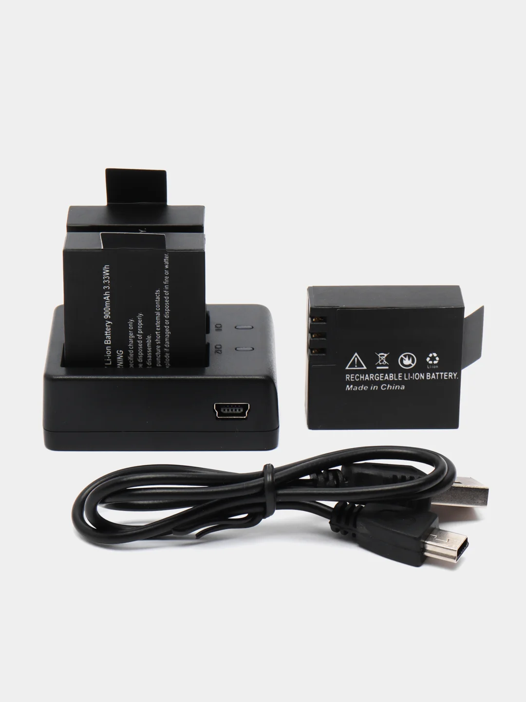 Зарядное устройство и 3 аккумуляторные батареи для SJCAM SJ4000 SJ5000