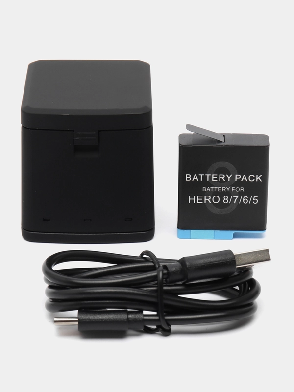 Зарядное устройство куб и аккумуляторная батарея для GoPro HERO 5/6/7/8