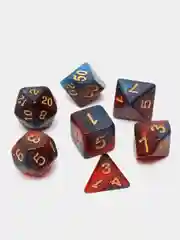 Марсала игральные кости-дайсы для настольных и ролевых игр, 7 штук в наборе, Dungeons and Dragons