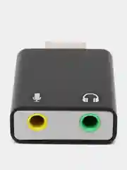 Черный внешняя звуковая карта USB Audio Adapter 7.1
