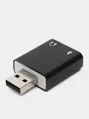 Черный внешняя звуковая карта USB Audio Adapter 7.1