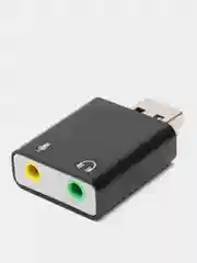 Черный внешняя звуковая карта USB Audio Adapter 7.1