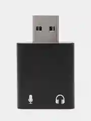 Черный внешняя звуковая карта USB Audio Adapter 7.1