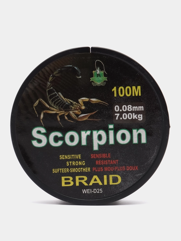Рыболовная леска плетенка/ Плетеный шнур Scorpion 100m
