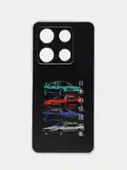 Хром силиконовый чехол на Infinix Note 30 Pro / Инфиникс Нот 30 Про прозрачный, с рисунком